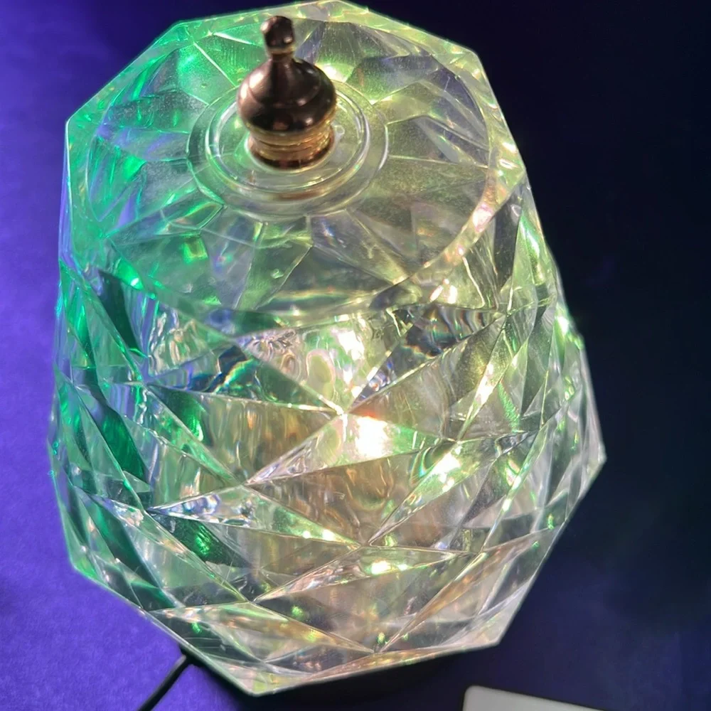 πRotating Crystal Table Lamp 16 RGB Colors and Remote Control - Picture 4 of 7
